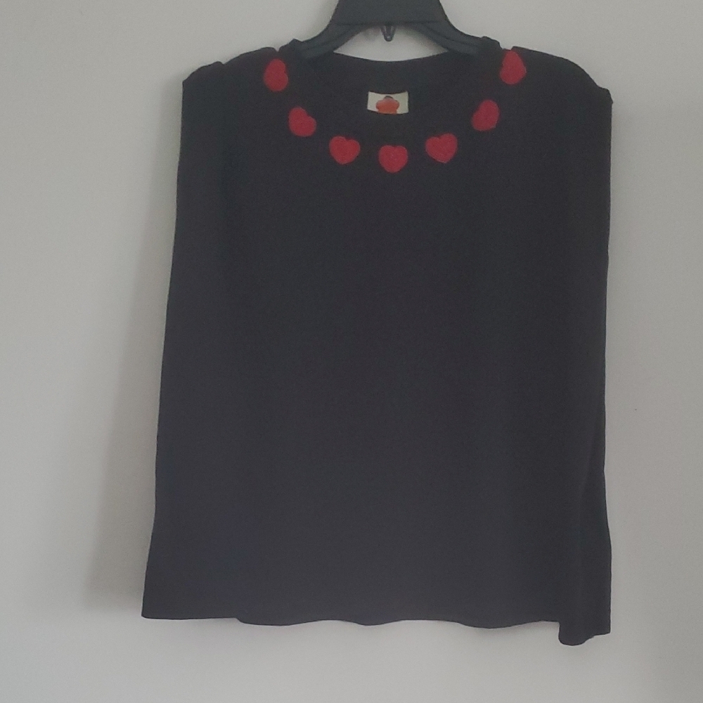 FARM Rio Black Muscle Tee with Red Heart Accents - Picture 6 of 13